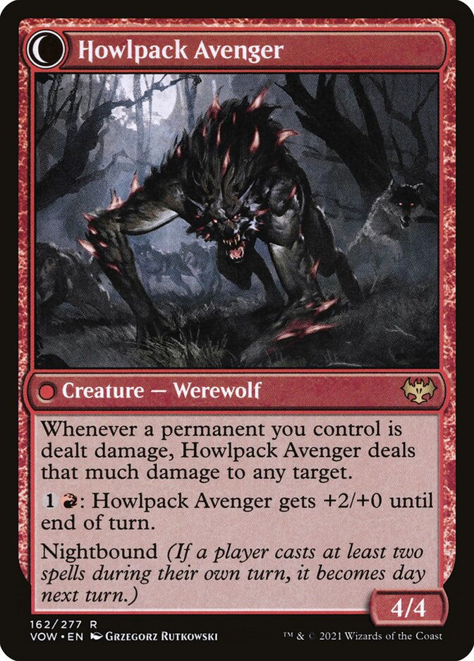 Ill-Tempered Loner // Howlpack Avenger (VOW) (162) — cara 2 de 2