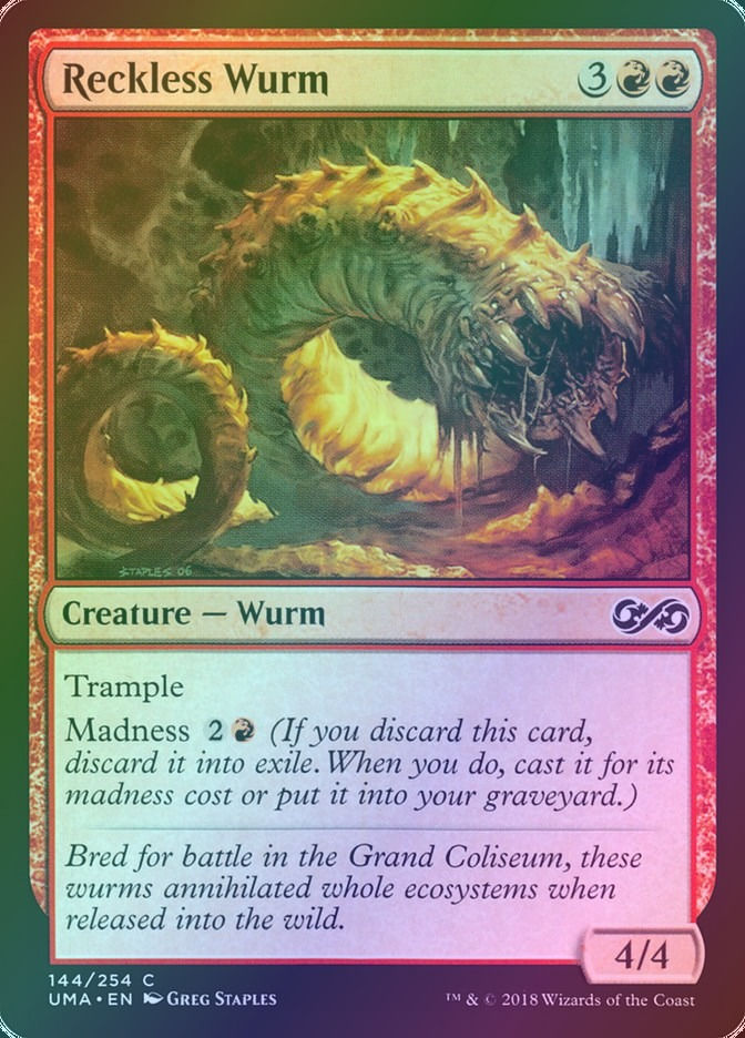 Reckless Wurm (UMA) (144) / Foil