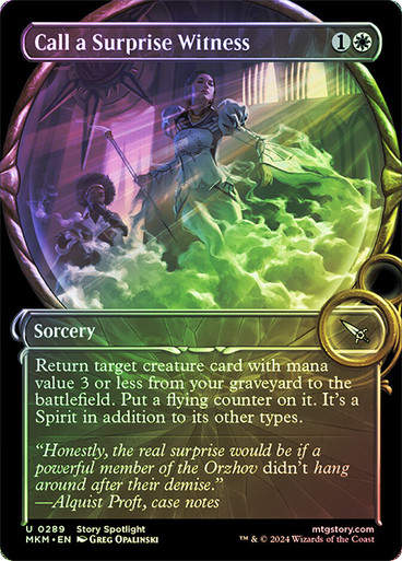 Call a Surprise Witness (mkm) (289) / Showcase Foil