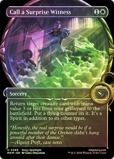 Call a Surprise Witness (mkm) (289) / Showcase Foil