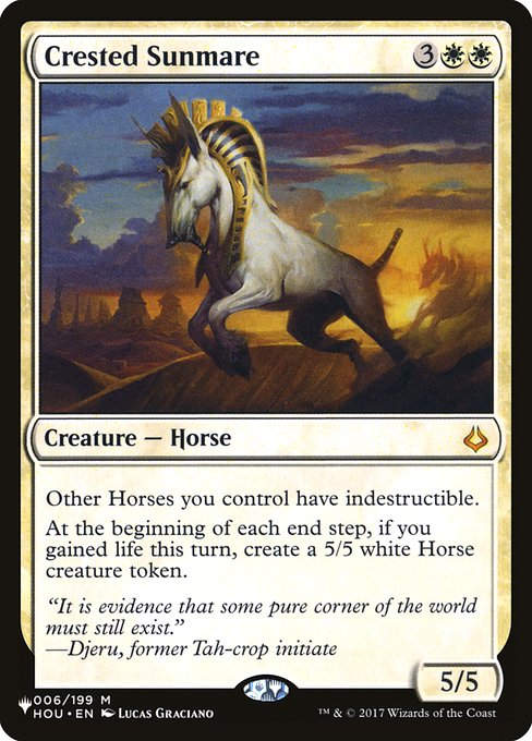 Crested Sunmare (PLST) (HOU-6)