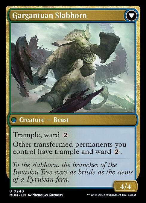 Invasion of Pyrulea // Gargantuan Slabhorn (mom) — cara 2 de 2