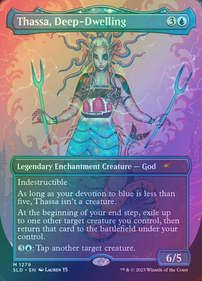 Thassa, Deep-Dwelling (SLD) (1279) / Borderless / Foil