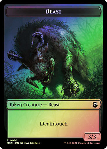 Beast Token T10 // Shapeshifter Token T08 (TM3C) / Ripple Foil — cara 1 de 2