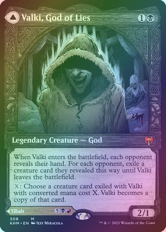 Valki, God of Lies // Tibalt, Cosmic Impostor (KHM) (308) / Showcase / Foil