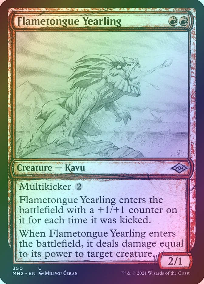 Flametongue Yearling (MH2) (350) / Showcase / Foil