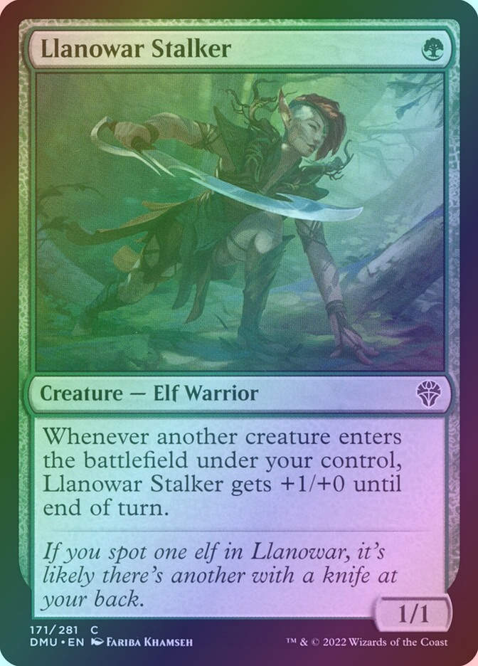 Llanowar Stalker (DMU) (171) / Foil