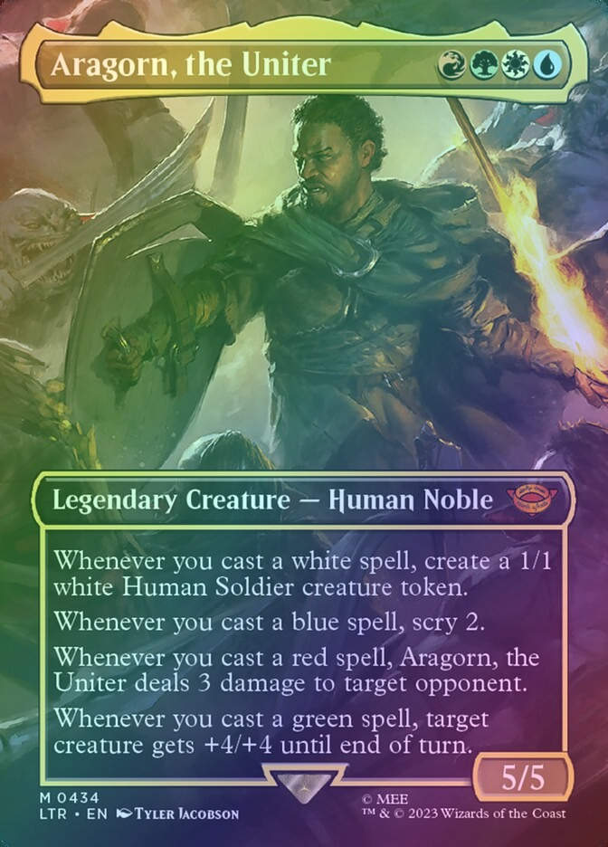 Aragorn, the Uniter (LTR) (434) / Borderless / Foil