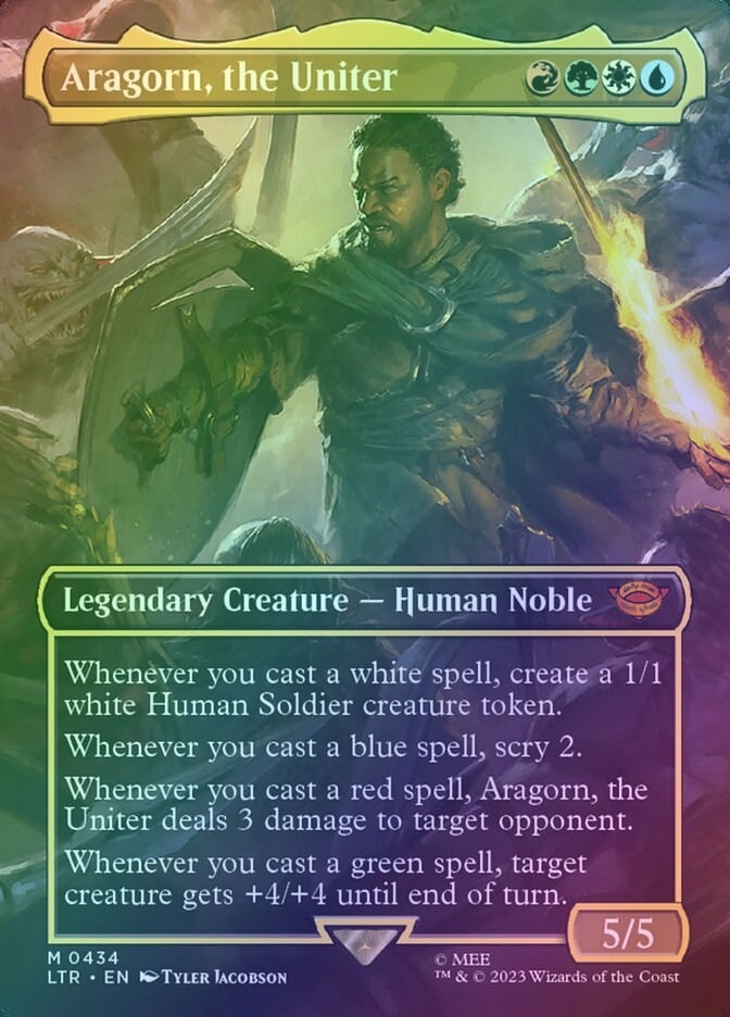 Aragorn, the Uniter (LTR) (434) / Borderless / Foil