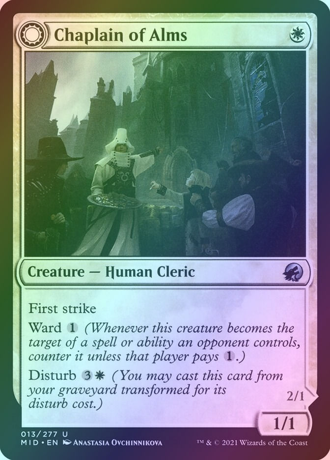 Chaplain of Alms // Chapel Shieldgeist (MID) (13) / Foil — cara 1 de 2