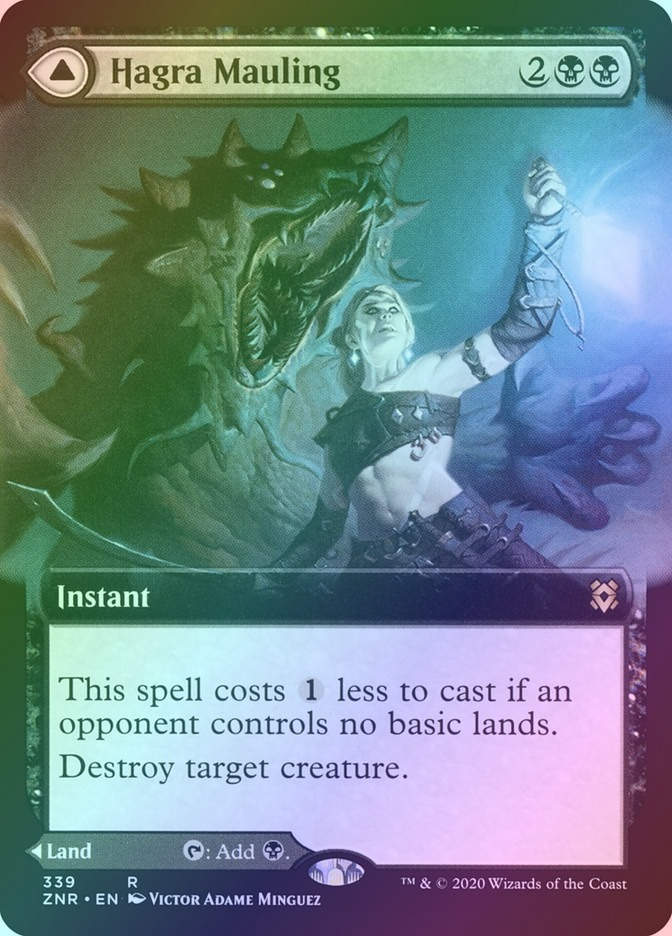 Hagra Mauling // Hagra Broodpit (ZNR) (339) / Extended Art / Foil