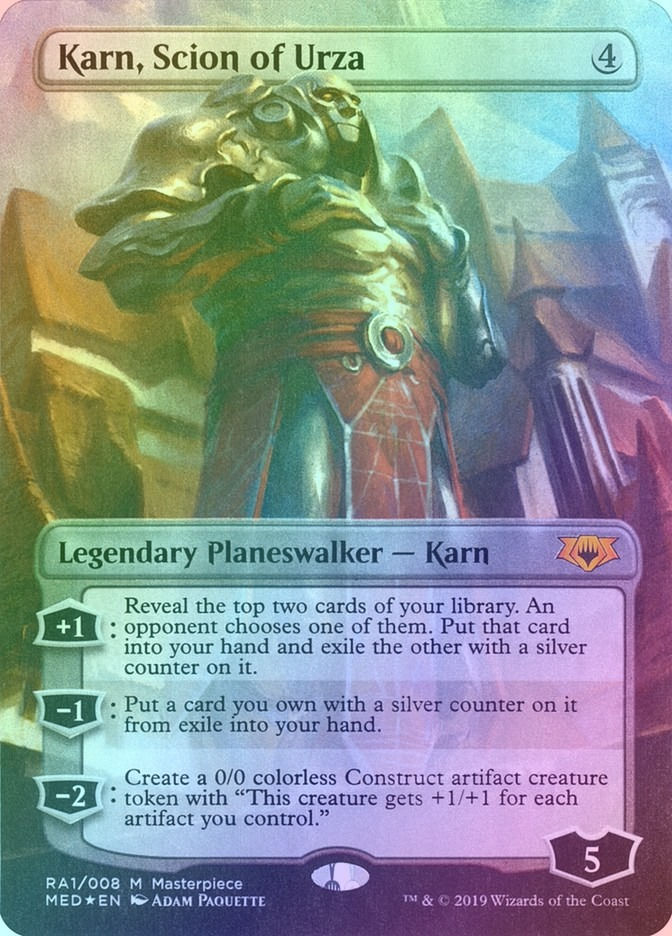 Karn, Scion of Urza (MED) (RA1) / Borderless / Foil