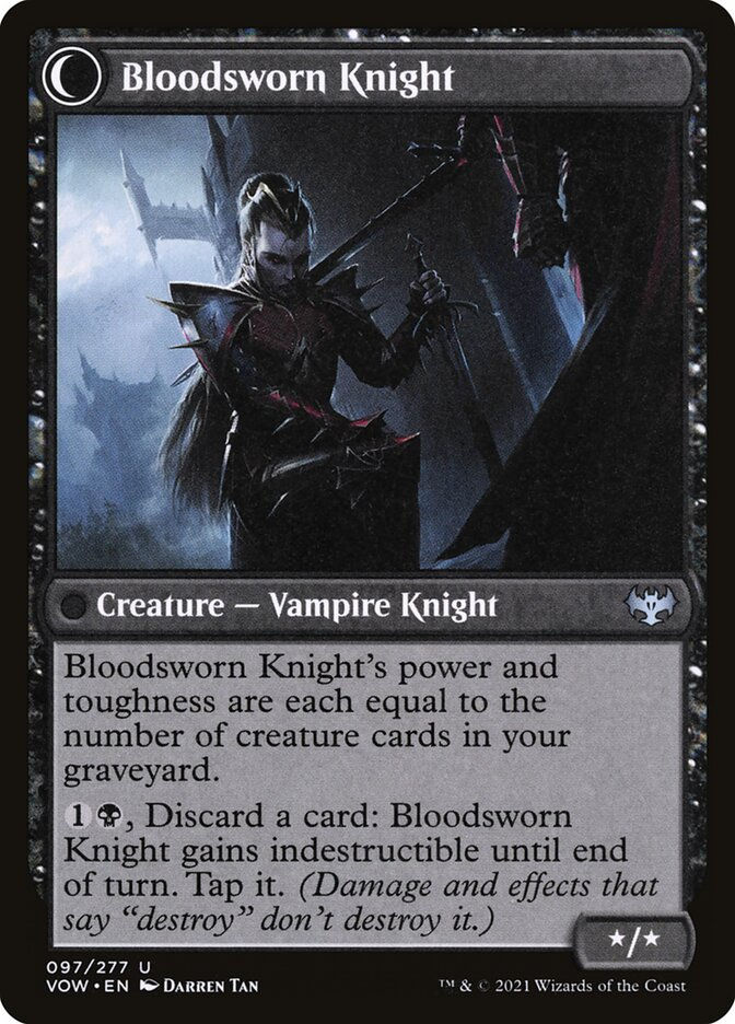 Bloodsworn Squire // Bloodsworn Knight (VOW) (97) — cara 2 de 2