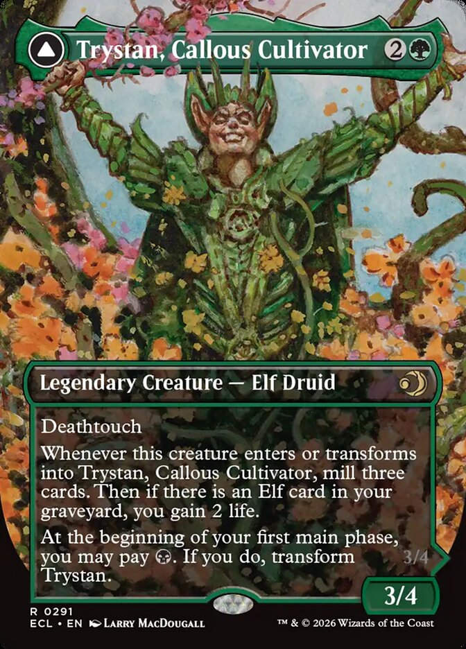 Trystan, Callous Cultivator // Trystan, Penitent Culler (ECL) (291) / Borderless