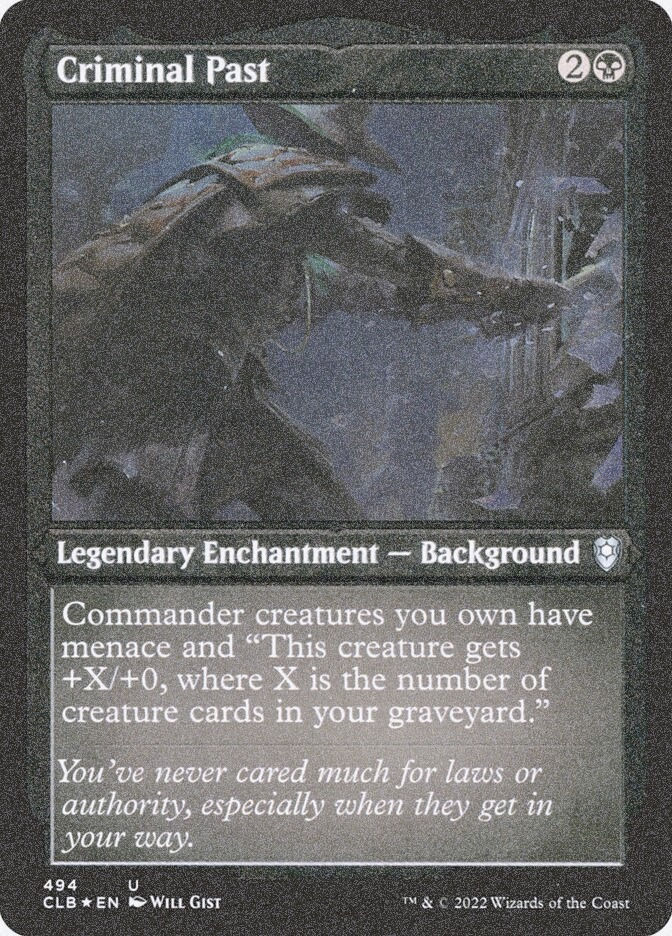 Criminal Past (CLB) (494) / Foil Etched