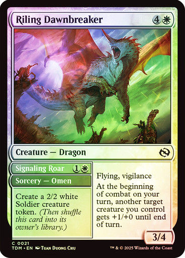 Riling Dawnbreaker // Signaling Roar (TDM) (21) / Foil