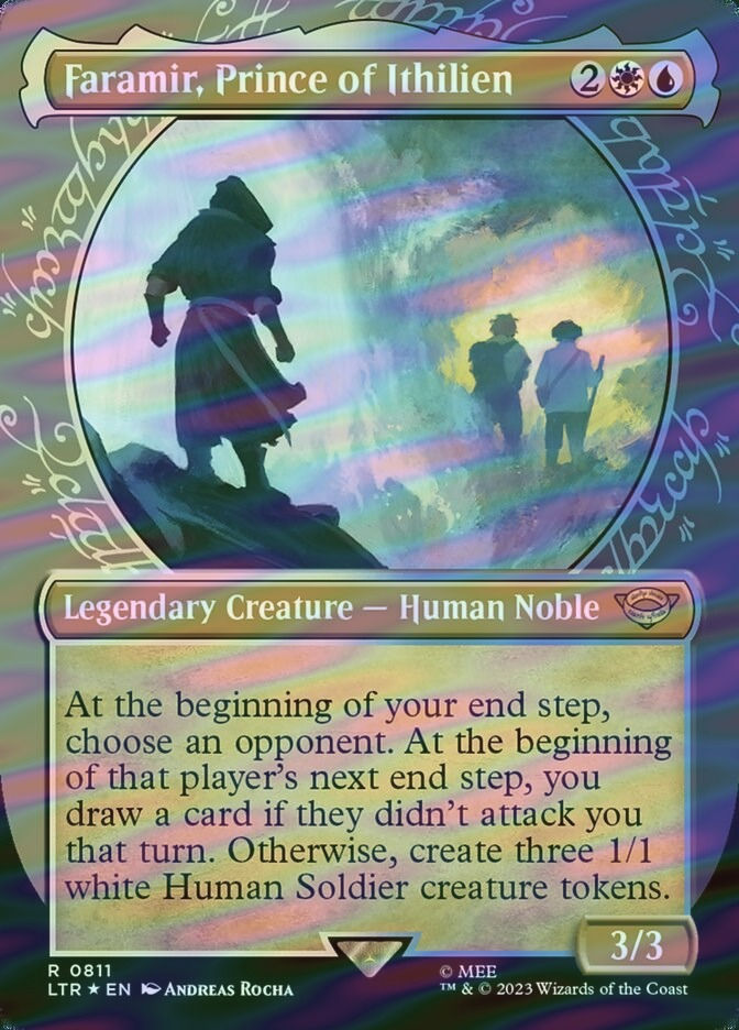 Faramir, Prince of Ithilien (LTR) (811) / Borderless / Showcase / Surge Foil