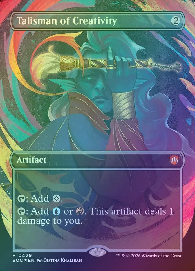 Talisman of Creativity (SOC) (429) / Borderless / Foil