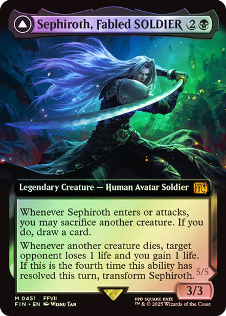 Sephiroth, Fabled SOLDIER // (FIN) (451) / Extended Art / Foil | MTG Wolf Mxico Sephiroth, Fabled SOLDIER // (FIN) (451) / Extended Art / Foil | MTG Wolf Mxico