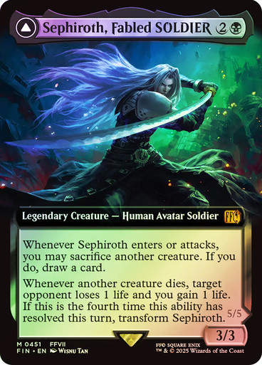 Sephiroth, Fabled SOLDIER // (FIN) (451) / Extended Art / Foil