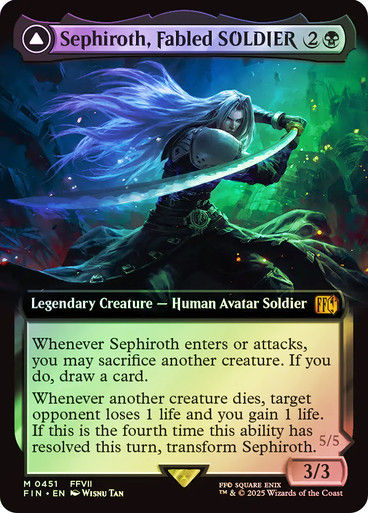 Sephiroth, Fabled SOLDIER // (FIN) (451) / Extended Art / Foil