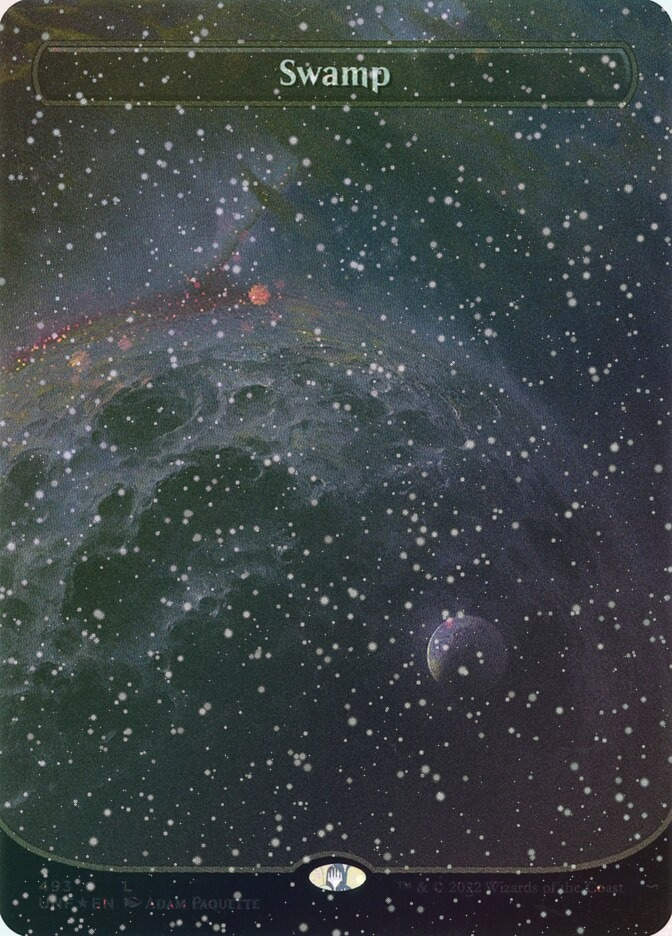 Swamp (UNF) (493) / Borderless / Galaxy Foil