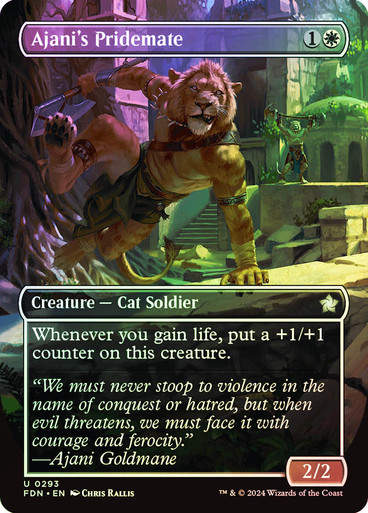 Ajani's Pridemate (FDN) (293) / Foil / Borderless