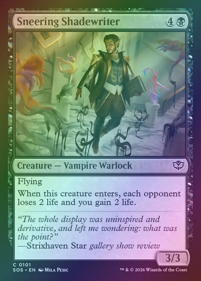 Sneering Shadewriter (SOS) (101) / Foil