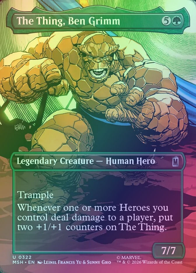 The Thing, Ben Grimm (MSH) (322) / Borderless / Foil