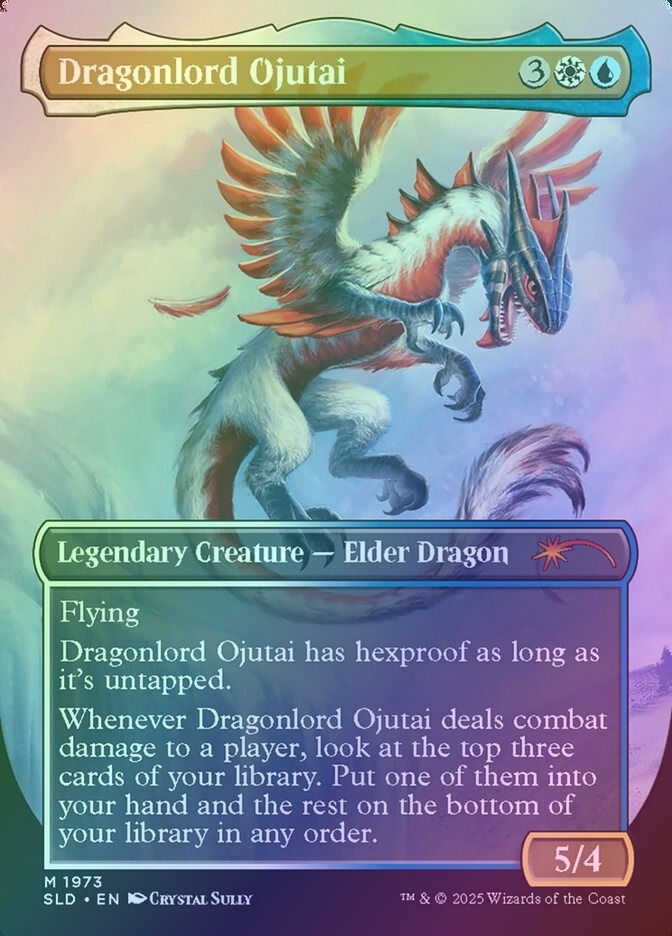 Dragonlord Ojutai // Dragonlord Ojutai (SLD) (1973) / Borderless / Foil — cara 2 de 2