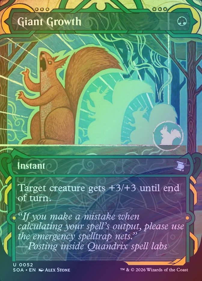 Giant Growth (SOA) (52) / Borderless / Showcase / Foil