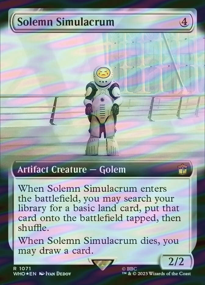 Solemn Simulacrum (WHO) (1071) / Extended Art / Surge Foil