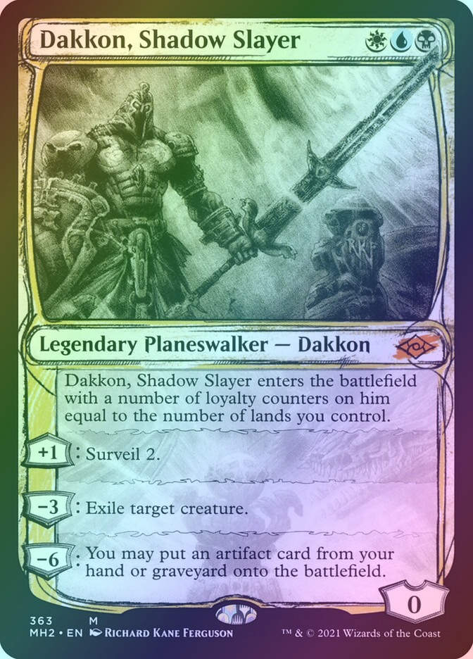 Dakkon, Shadow Slayer (MH2) (363) / Showcase / Foil