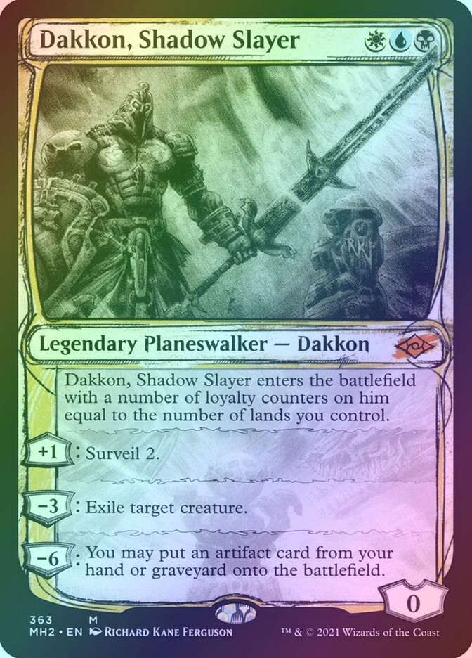 Dakkon, Shadow Slayer (MH2) (363) / Showcase / Foil