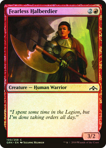 Fearless Halberdier (GRN) (100) / Foil