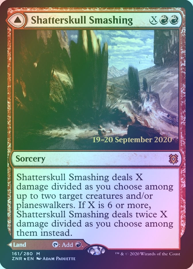 Shatterskull Smashing // Shatterskull, the Hammer Pass (PZNR) (161s) / Foil — cara 1 de 2