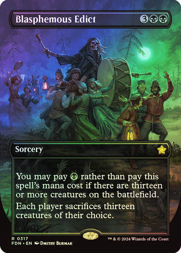 Blasphemous Edict (FDN) (317) / Foil / Borderless