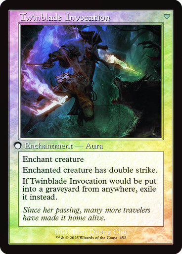Twinblade Geist // Twinblade Invocation (INR) (452) / Foil Retro — cara 2 de 2