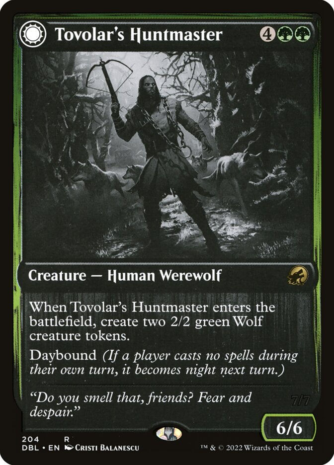 Tovolar's Huntmaster // Tovolar's Packleader (DBL) (204) — cara 1 de 2