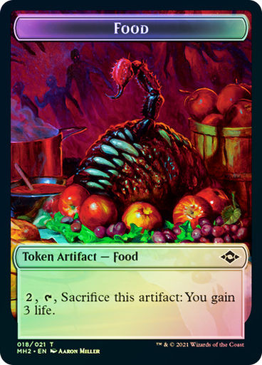 Token (Beast // Food 18) (MH2) / Foil — cara 2 de 2