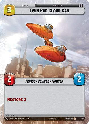 Twin Pod Cloud Car (Hyperspace) (SHD_#520) / Foil