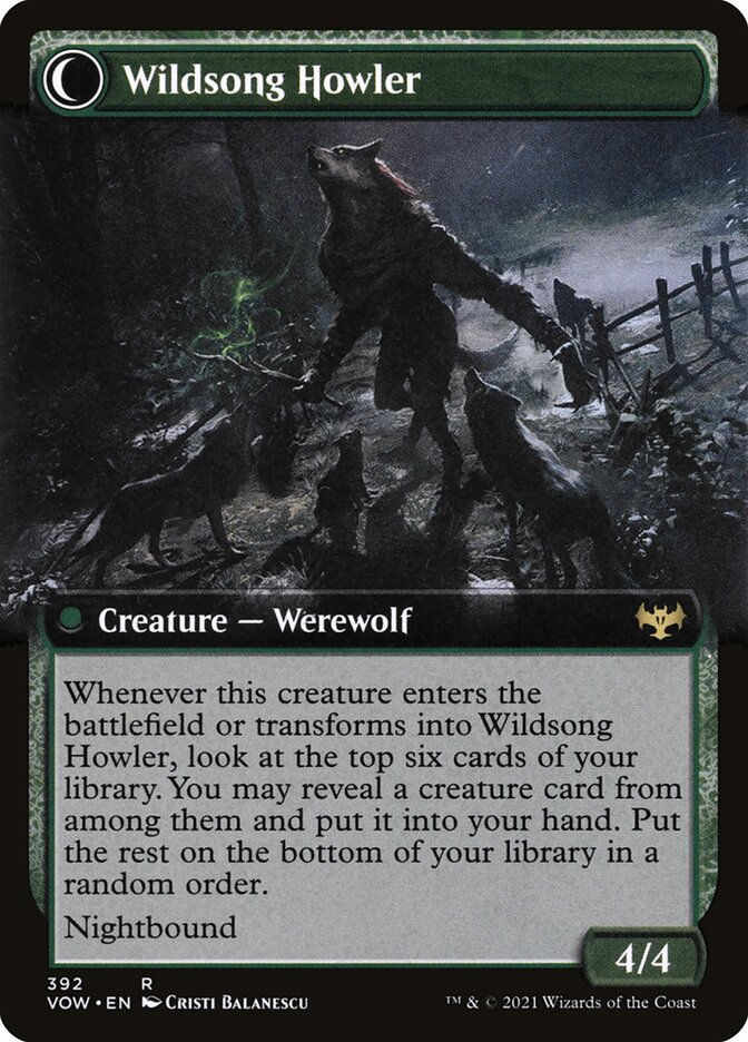 Howlpack Piper // Wildsong Howler (VOW) (392) / Extended Art — cara 2 de 2