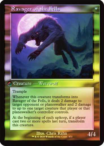 Huntmaster of the Fells // Ravager of the Fells (INR) (470) / Foil Retro — cara 2 de 2