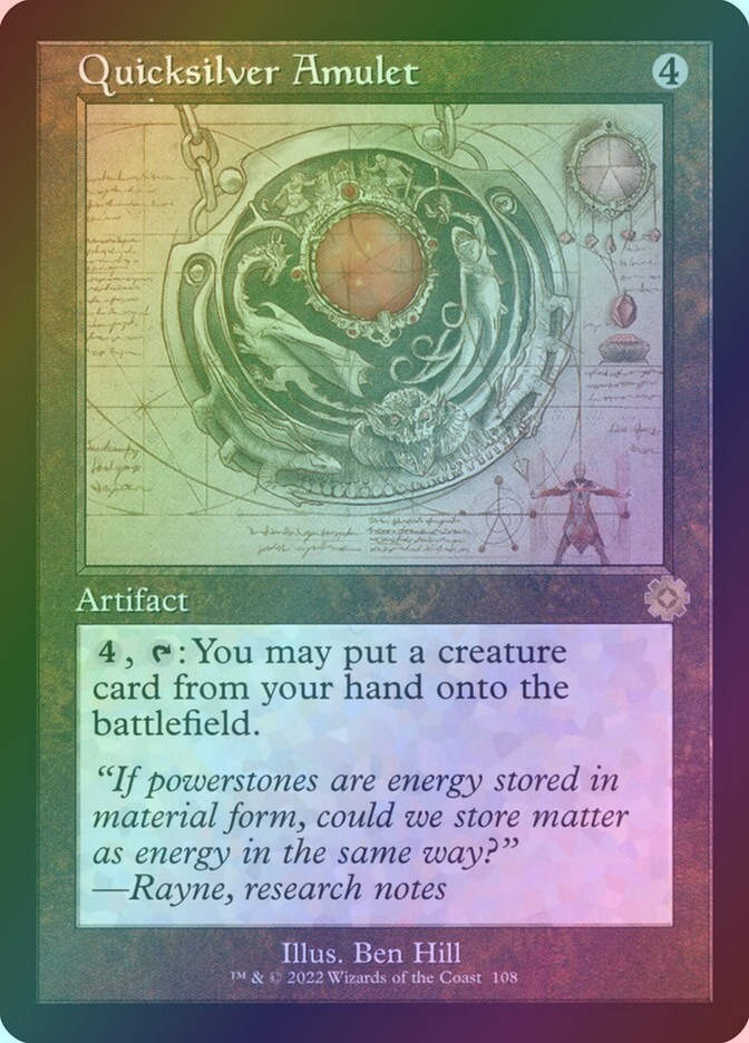 Quicksilver Amulet (BRR) (108) / Foil / Schematic