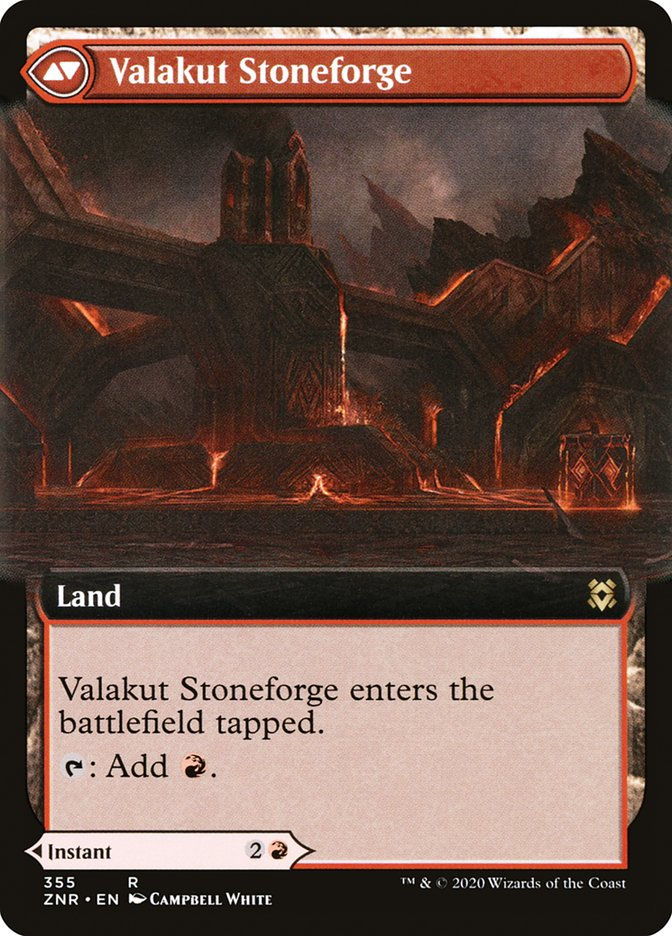 Valakut Awakening // Valakut Stoneforge (ZNR) (355) / Extended Art — cara 2 de 2