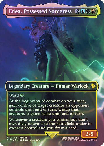 Edea, Possessed Sorceress (FIC) (448) / Borderless / Foil
