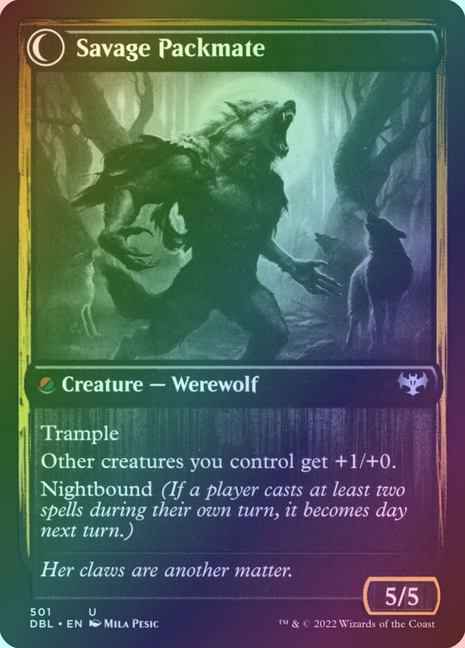Child of the Pack // Savage Packmate (DBL) (501) / Foil — cara 2 de 2