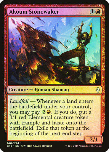 Akoum Stonewaker (BFZ) (140) / Foil