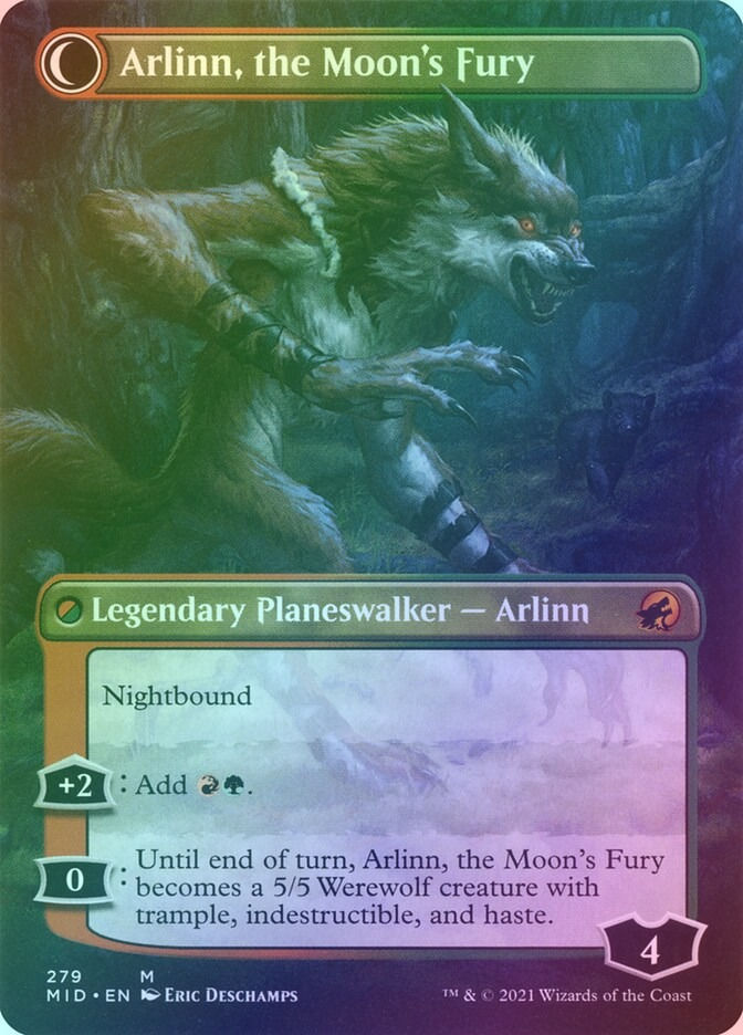 Arlinn, the Pack's Hope // Arlinn, the Moon's Fury (MID) (279) — cara 2 de 2