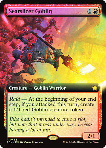 Searslicer Goblin (FDN) (468) / Foil / Extended Art